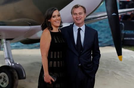 Director Christopher Nolan and Emma Thomas arrive for the world premiere of Dunkirk in London, Britain, July 13, 2017. REUTERS/Peter Nicholls/Files