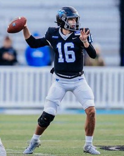 MTSU quarterback Chase Cunningham was the Conference USA offensive player of the week after leading the Blue Raiders to a win over Florida Atlantic.