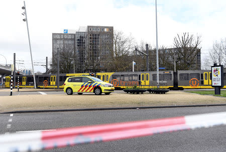 A view of the site of a shooting in Utrecht, Netherlands, March 18, 2019. REUTERS/Piroschka van de Wouw