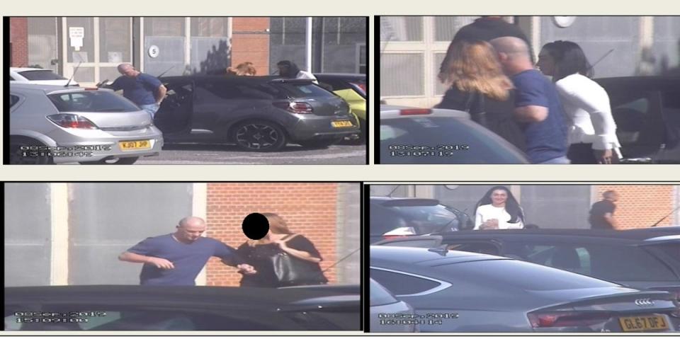 Images show Stephanie Heaps visiting Leon 'Layton' Ramsden in prison (Greater Manchester Police)