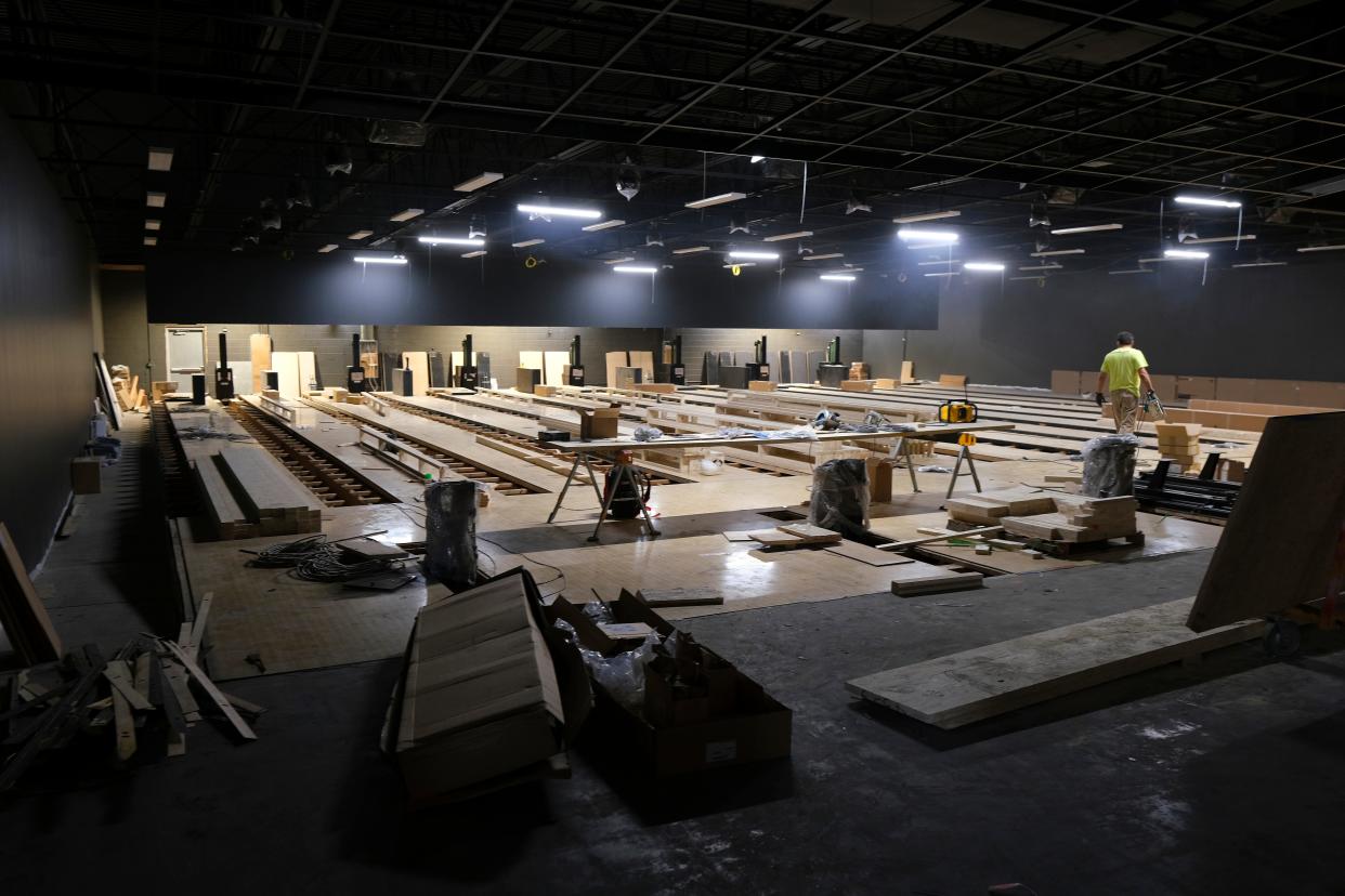 Andy B's will include 14 regular-style bowling lanes when it opens in October.