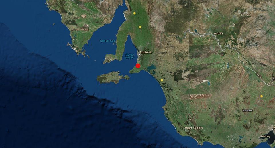 Mount Compass is 74kms south of Adelaide’s CBD. Source: Geoscience Australia