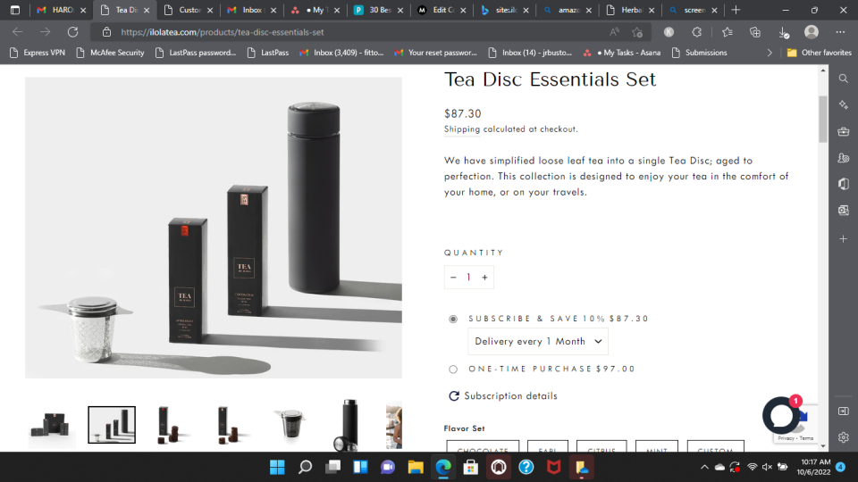 30) iLOLA Tea Disc Essentials Set