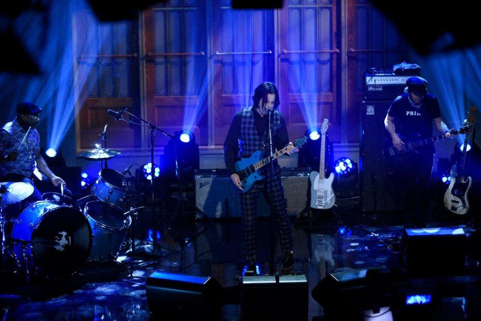 "SNL" Musical guest Jack White performs on Saturday, October 10, 2020.