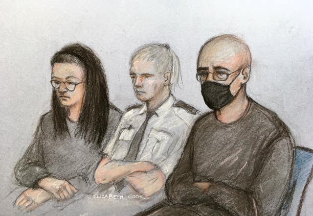 Angharad Williamson and John Cole had denied Logan's murder (Elizabeth Cook/PA)