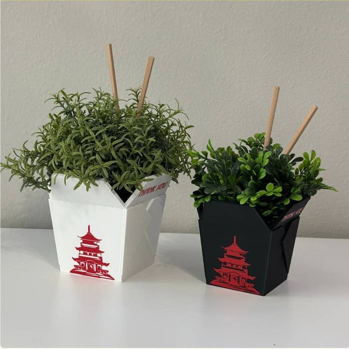 This pair of Chinese takeout planters adds a little touch of cute to windowsills, shelves or desktops and they even come with decorative chopsticks that can double as a mini trellis for wayward plant tendrils. They're made using plant-based materials and buyers have the option to add drainage holes.You can buy this pair of Chinese takeout planters from Etsy for around $18.