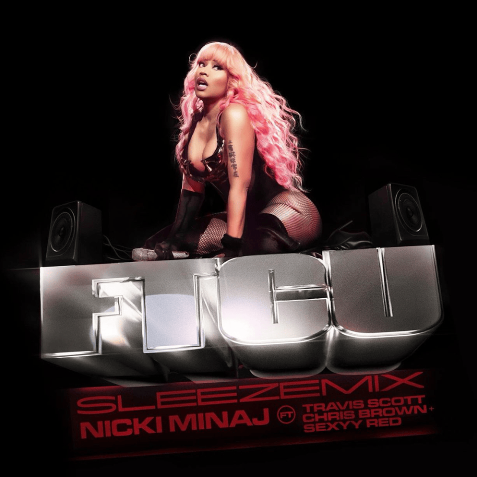 Nicki Minaj, Chris Brown, Travis Scott & Sexyy Red “FTCU (Sleezemix)” cover art
