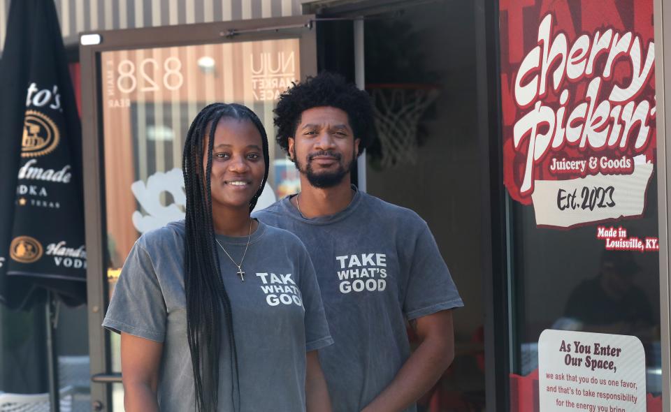 Sydney Smith and Lavell Wells opened a basketball-themed juice shop called Cherry Pickin’ Juicery & Goods Shop.