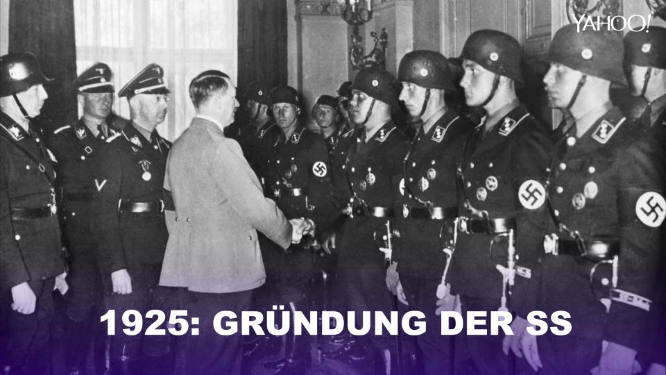 <p>Adolf Hitler ordnete die Gründung der Schutzstaffel an, die später maßgeblich an der Planung und Durchführung des Holocausts beteiligt war. (Bild: Getty Images) </p>