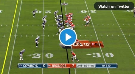 WATCH: Broncos WR Kendall Hinton catches TD pass vs. Cowboys