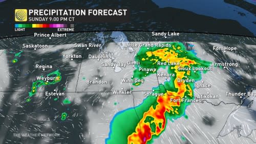 Prairies Sunday evening precipitation_June 2