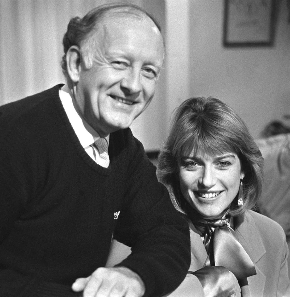Frank Bough and Selina Scott, the hosts of BBC Breakfast Time.PA