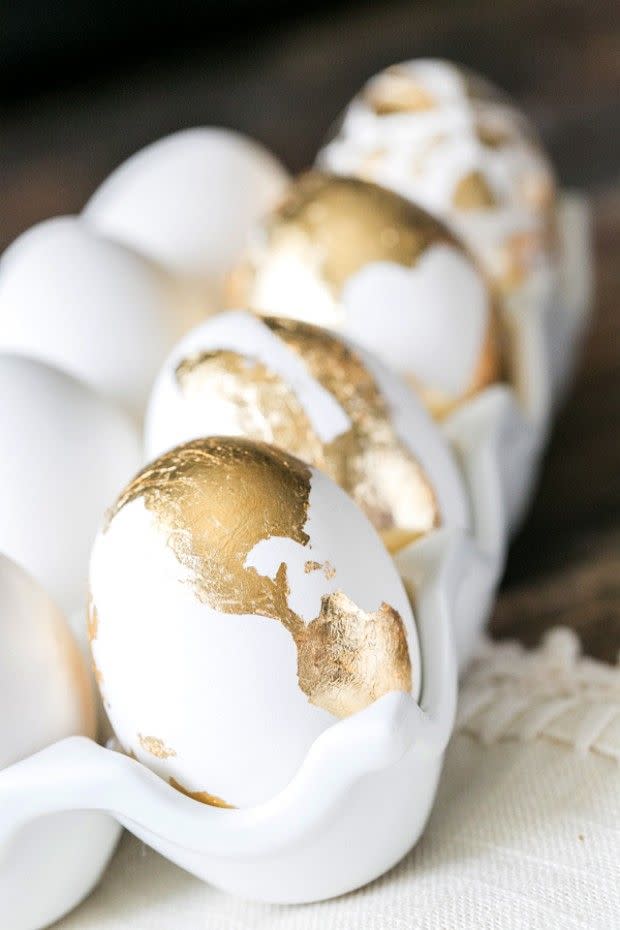 51) Gold Leaf Easter Eggs