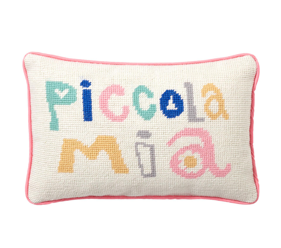 Piccola Mia Needlepoint Decorative Pillow