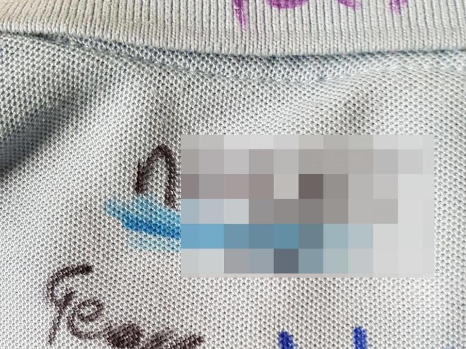 Racist abuse written on Clacton County High School shirt (SWNS)