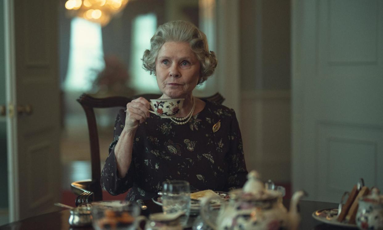 <span>Imelda Staunton as Queen Elizabeth in The Crown </span><span>Photograph: Justin Downing/Netflix</span>