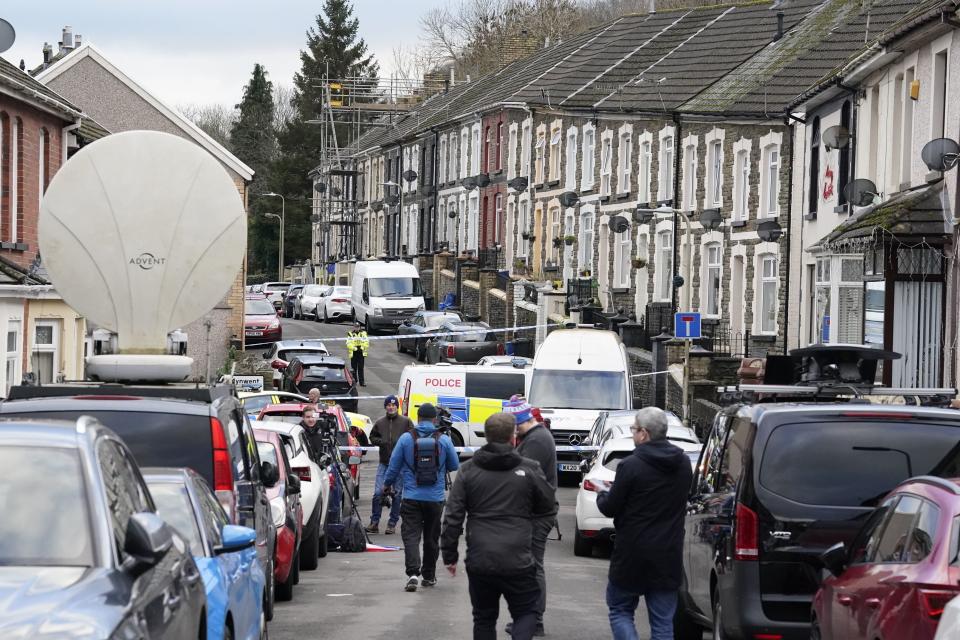 The scene on Moy Road in Aberfan (PA)