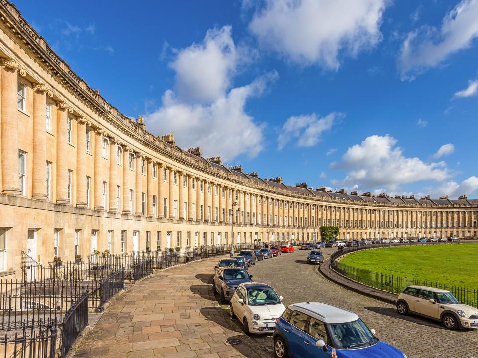 The Royal Crescent in Bath.