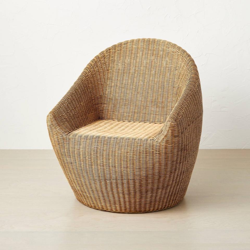 <p><a href="https://go.redirectingat.com?id=74968X1596630&url=https%3A%2F%2Fwww.target.com%2Fp%2Festero-wicker-accent-chair-natural-brown-opalhouse-8482-designed-with-jungalow-8482%2F-%2FA-85383208&sref=https%3A%2F%2Fwww.cosmopolitan.com%2Flifestyle%2Fg45978825%2Fbest-small-armchairs%2F" rel="nofollow noopener" target="_blank" data-ylk="slk:Shop Now;elm:context_link;itc:0;sec:content-canvas" class="link ">Shop Now</a></p><p>Estero Wicker Accent Chair</p><p>target.com</p><p>$380.00</p>