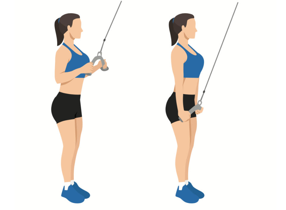 rope triceps extensions