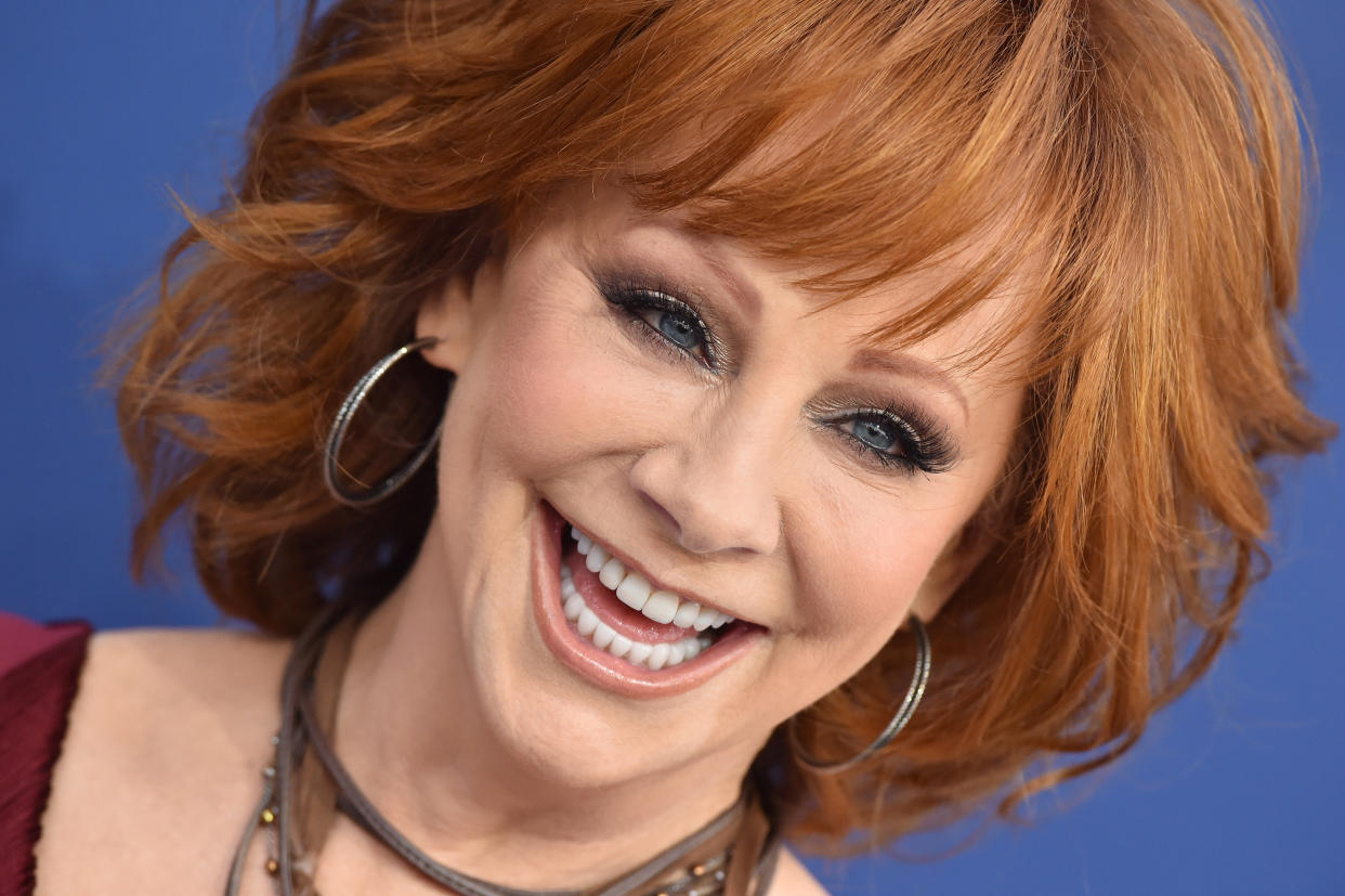 LAS VEGAS, NEVADA - APRIL 07: Reba McEntire attends the 54th Academy of Country Music Awards at MGM Grand Garden Arena on April 07, 2019 in Las Vegas, Nevada. (Photo by Axelle/Bauer-Griffin/FilmMagic)