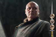 <p>The Spider has amassed power and influence for decades from the shadows, but now that he’s thrown in with House Targaryen, Varys is as exposed as he’s ever been. Largely cut off from his information network in King’s Landing, he may not be able to see the assassin’s blade coming in time.<br><br>(Photo Credit: HBO) </p>