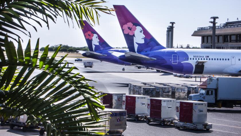 Hawaiian Airlines Boeing 767 Honolulu Airport Hawaii USA. (Photo by: Andrew Woodley/Universal Images Group via Getty Images)
