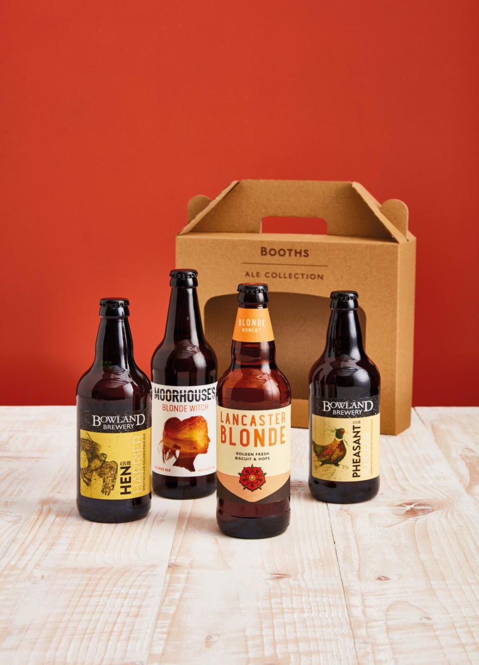 <p>A selection of tasty craft beers from the red rose county.</p><p><a class="link " href="https://orders.booths.co.uk/booths-lancashire-beer-box.html" rel="nofollow noopener" target="_blank" data-ylk="slk:BUY NOW;elm:context_link;itc:0;sec:content-canvas">BUY NOW</a> £12, Booths </p>