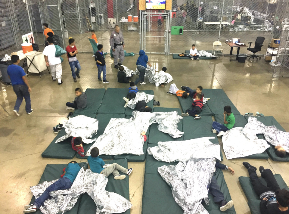 A view of inside U.S. Customs and Border Protection (CBP) detention facility shows children at Rio Grande Valley Centralized Processing Center in Rio Grande City, Texas, U.S., June 17, 2018. (Source: CBP)