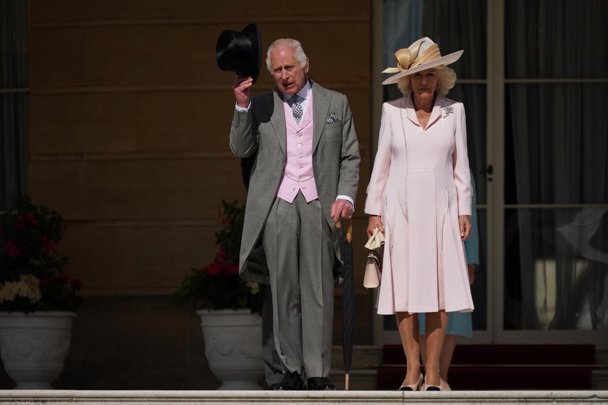 The King and Queen hosted a garden party yesterday for UK creatives (Yui Mok/PA Wire)