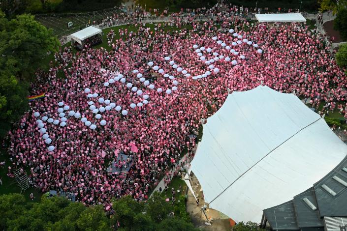 Supporters attend the annual 