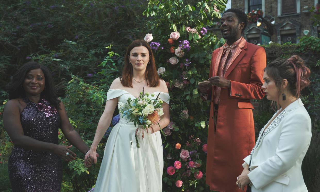 <span>Susan Wokoma, Aisling Bea, Omari Douglas and Billie Lourd in Daniel Reisinger’s And Mrs.</span><span>Photograph: Courtesy of Vertigo Releasing</span>