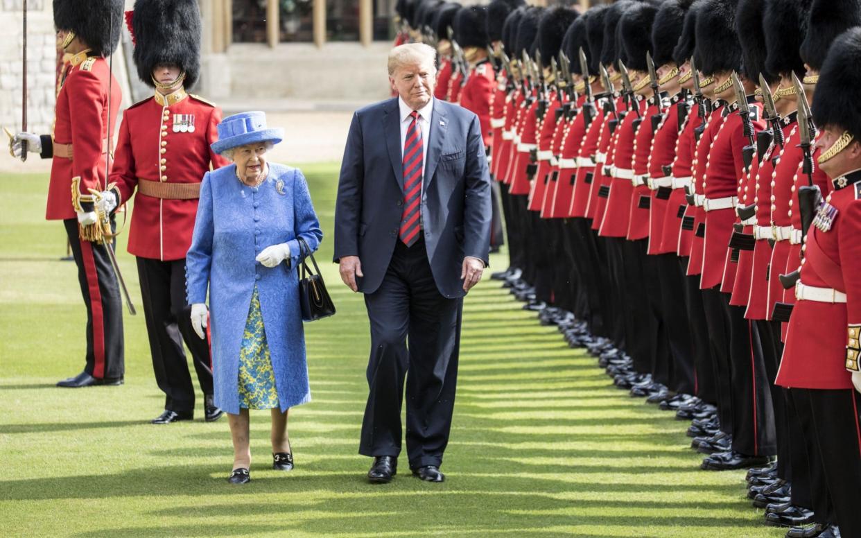 Donald Trump meets the Queen at Windsor Castle on July 13, 2018 - Getty Images Europe