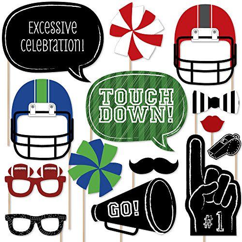 19) Football Photo Booth Props Kit