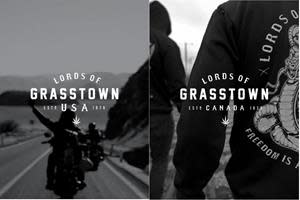 Lords of Grasstown; apparel that captures the biker and legal cannabis culture.