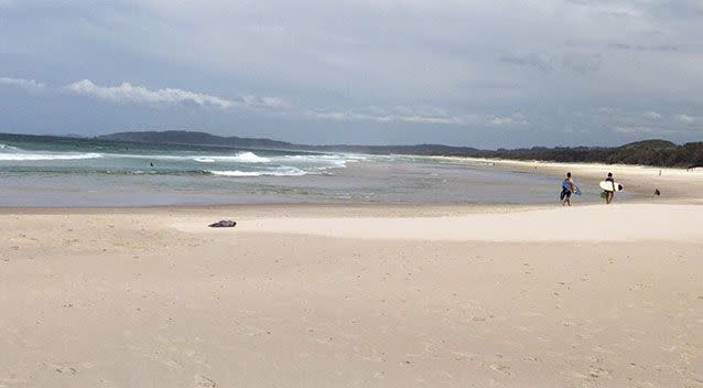 A man in his 20s drowned at Tallow Beach on Wednesday after midday. File pic. Source: Google Maps