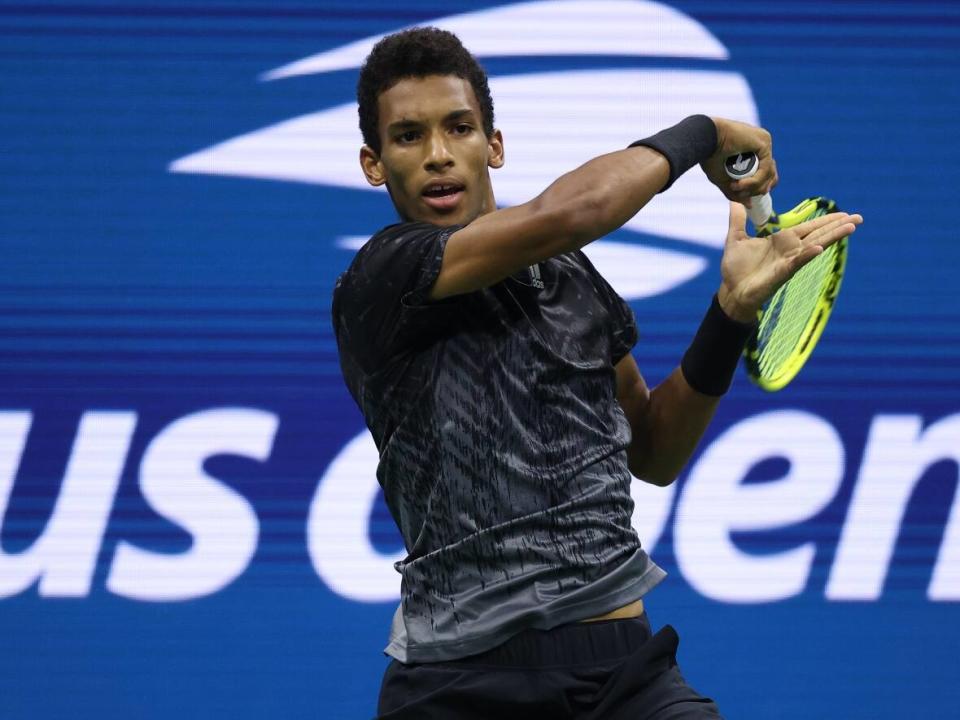 Canada's Felix Auger-Aliassime, pictured above at the U.S. Open, needed three sets to beat Great Britain's Cameron Norrie at the Vienna Open on Thursday. (Matthew Stockman/Getty Images - image credit)