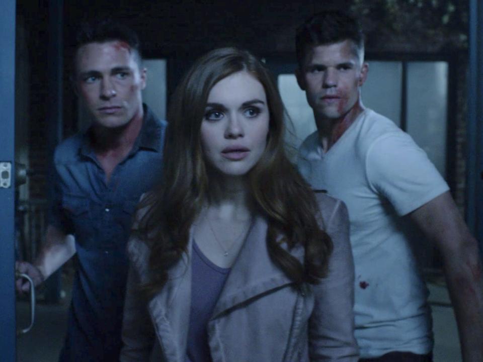 From left: Colton Haynes, Holland Roden, and Charlie Carver on the series finale of "Teen Wolf."