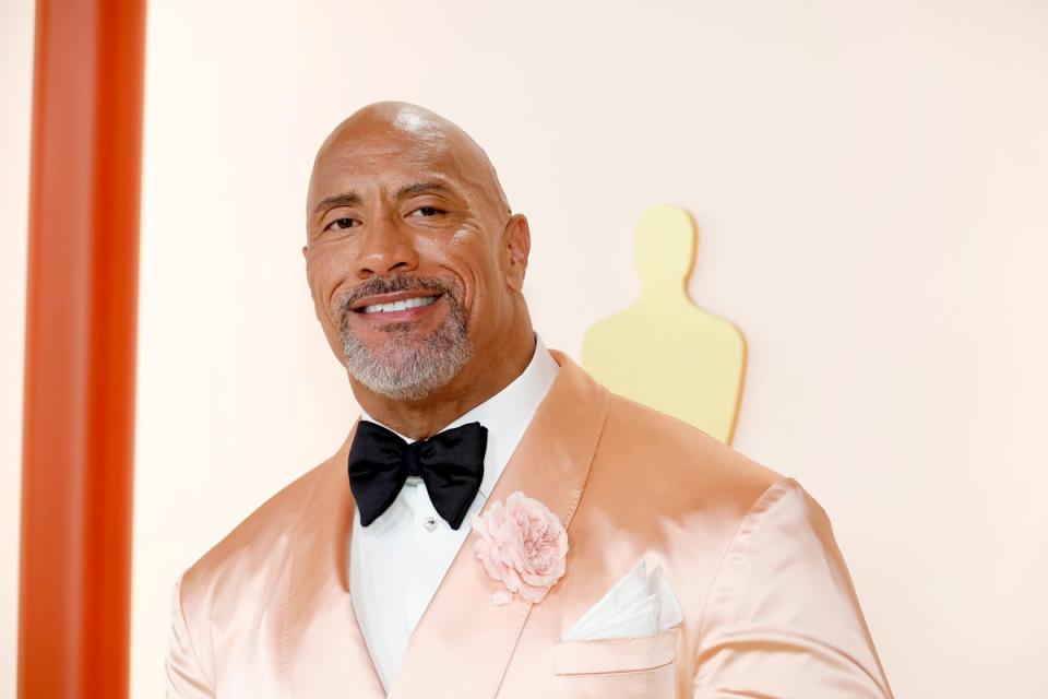 Dwayne Johnson attending the Oscars in 2023 (Getty Images)