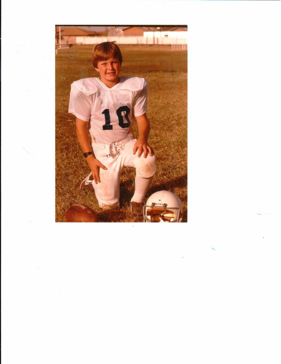 Zach Thomas during his youth football days growing up in White Deer.