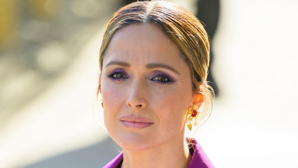 Rose Byrne wearing eye makeup looks brown eyes