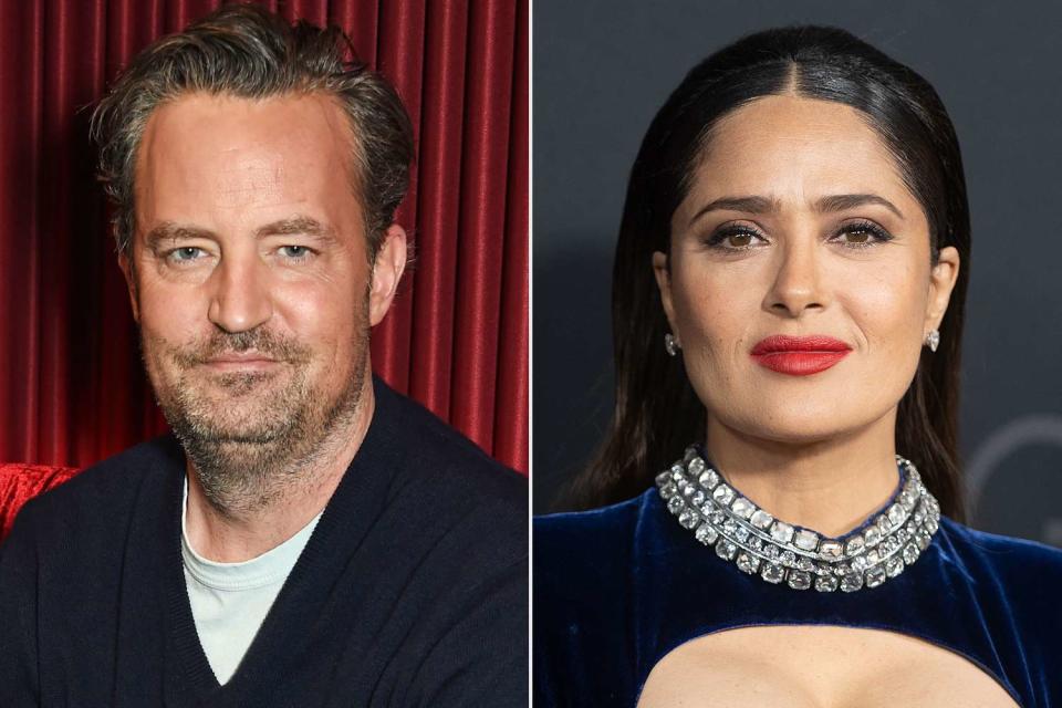 <p>David M. Benett/Dave Benett/Getty; Michael Ostuni/Patrick McMullan via Getty</p> Matthew Perry; Salma Hayek Pinault