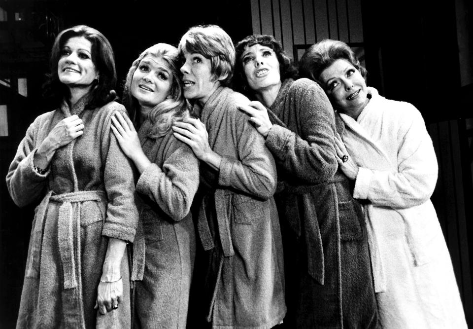 From left: Cynthia Harris, Teri Ralston, Charlotte Frazier, Beth Howland and Vivian Blaine in ‘Company’ (1971) - Credit: Everett Collection/Martha Swope