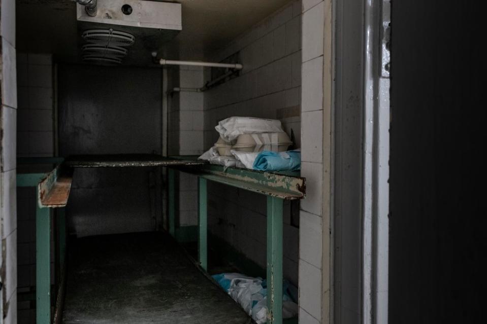 About 20 fetuses wrapped in cloth and paper in a fridge at a hospital morgue. The fetuses, many of which were born prematurely or with severe malformations, were abandoned. <span class="copyright">Kasia Strek for TIME</span>