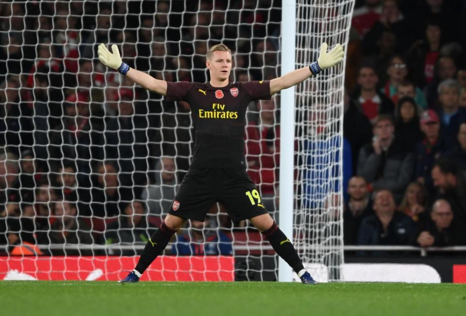 Standing tall: Leno key as Gunners rescued a point. (Arsenal FC via Getty Images)