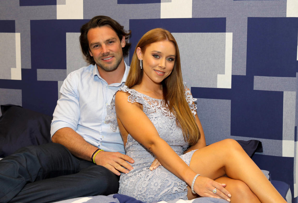 LONDON, ENGLAND - SEPTEMBER 19: Una Healy and Ben Foden attend the launch party for Hastens Appaloosa & The Marwari Beds at the Hastens Chelsea Showroom on September 19, 2017 in London, England. (Photo by David M. Benett/Dave Benett/Getty Images)