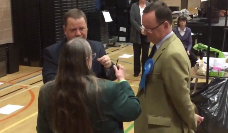 <em>Drawing straws – the decision for the South Blyth seat was made by drawing straws (Picture: Twitter/ Fergus Hewison)</em>