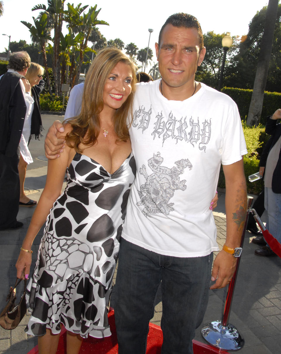 LOS ANGELES, CA - JULY 29:  Actor Vinnie Jones and wife Tanya Jones at the "Stardust" Los Angeles Premiere at the Paramount Studio Theatre on July 29, 2007 in Los Angeles, California.  (Photo by Barry King/WireImage) 