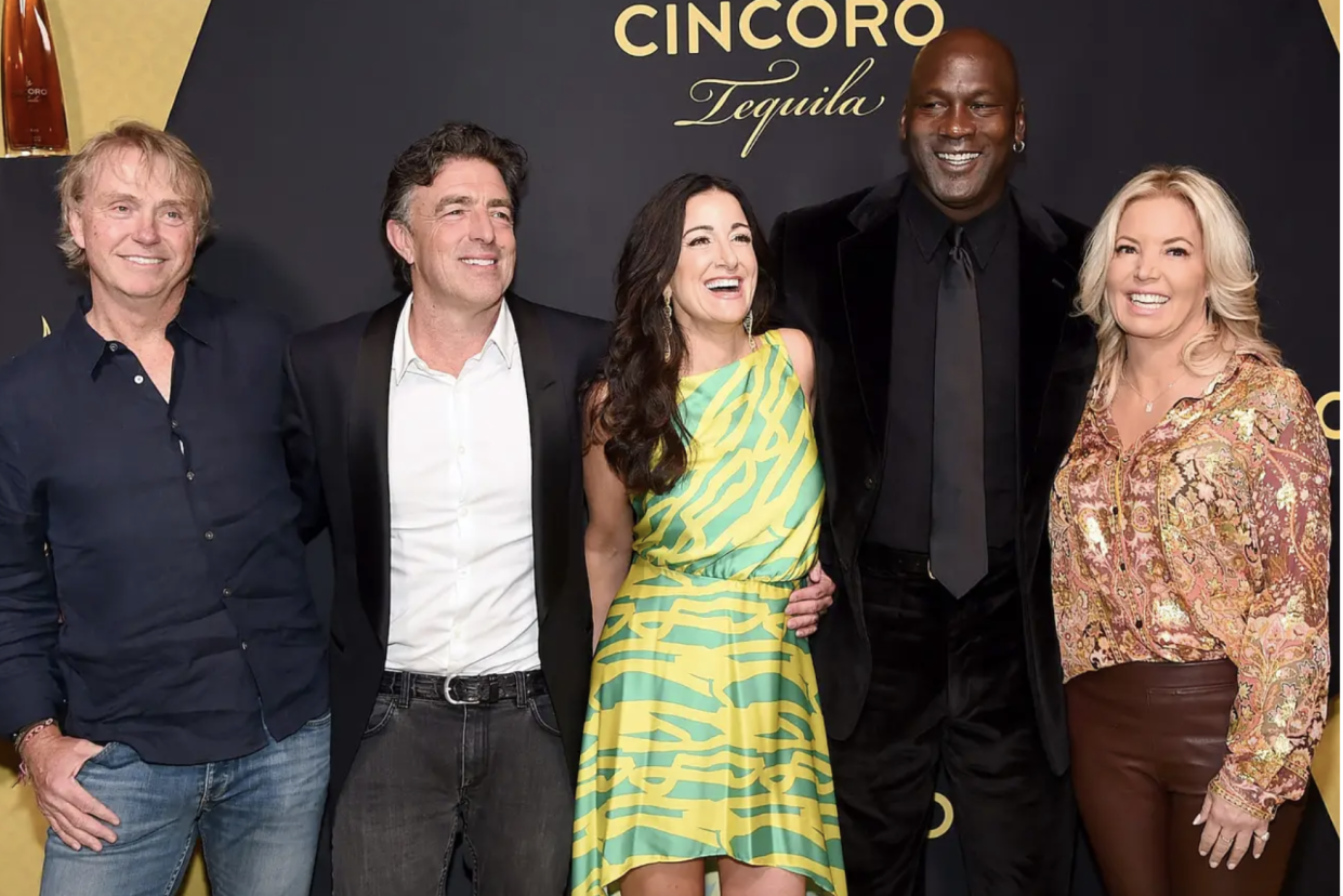 Team Cincoro: Wes Edens, Wyc Grousbeck, Emilia Fazzalari, Micheal Jordan, Jeanie Buss