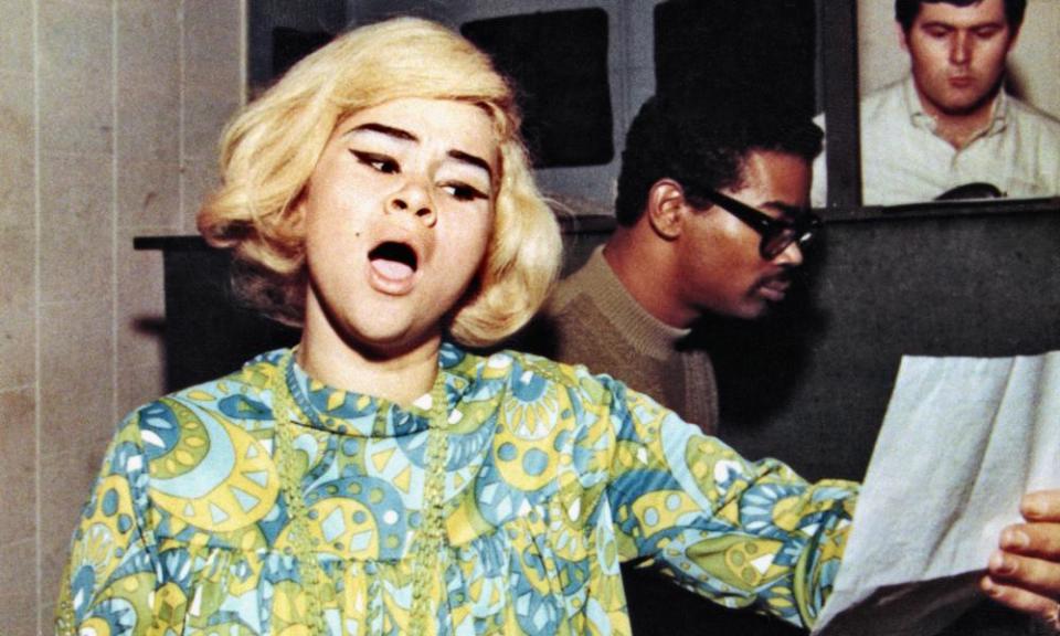 Etta James recording at Fame studios, Muscle Shoals, Alabama, circa 1967.